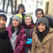 The group! (plus one of their girl friends from Al-Akhawayn University).